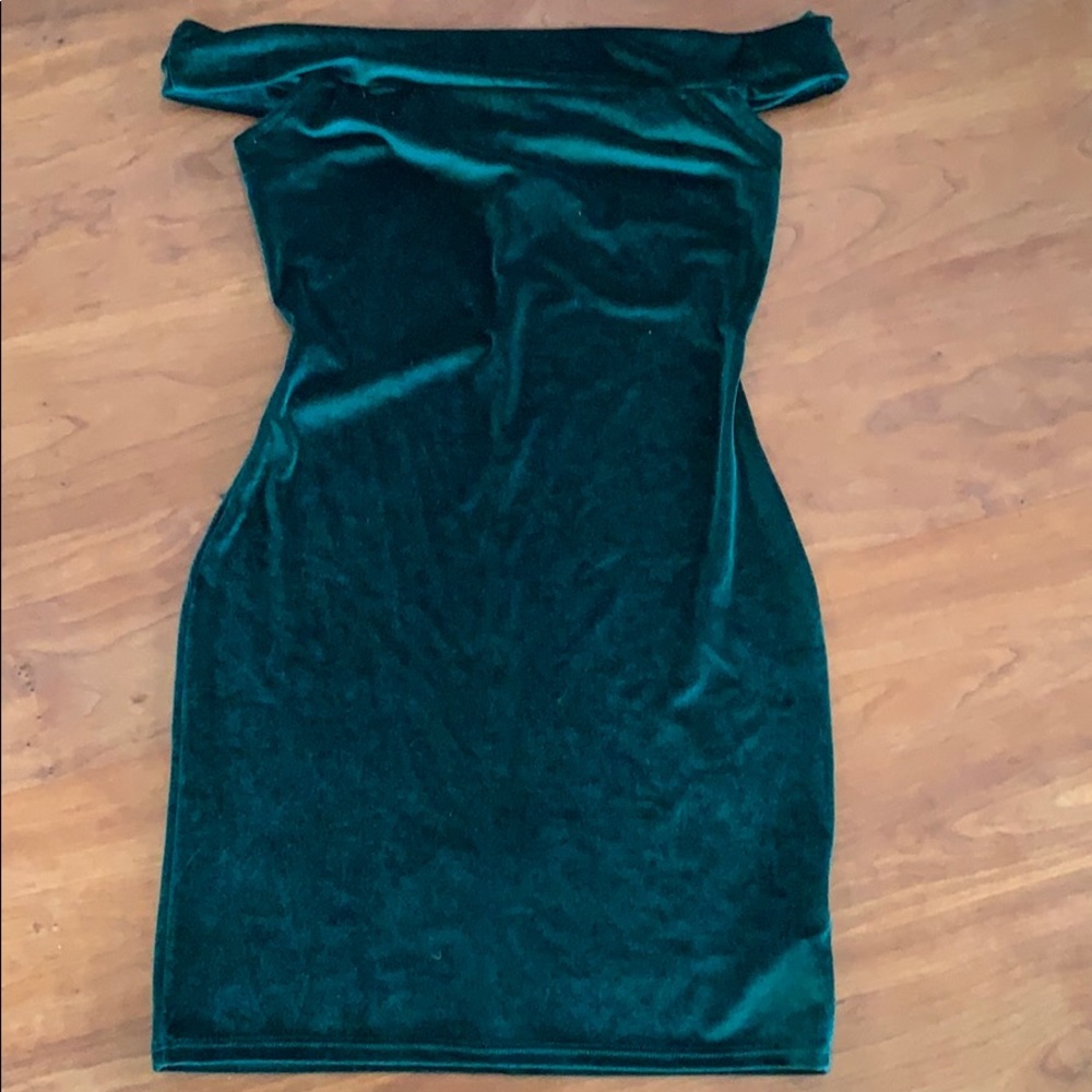 Green Velvet Urban Outfitters Tight  Dress